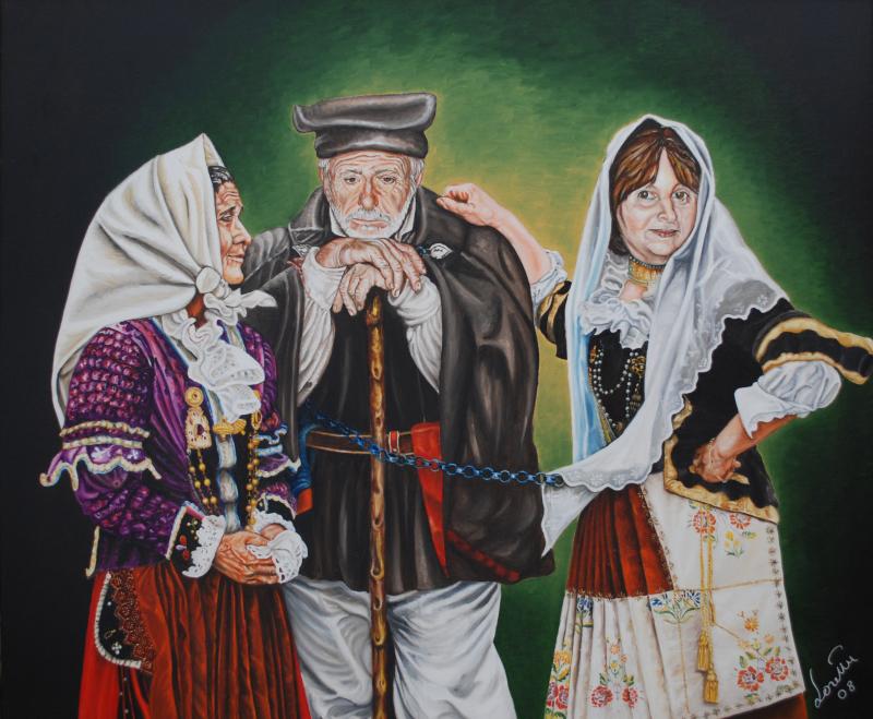 Sa cadena costume di Selargius (autoritratto e ritratto di Maria Giovanna)it