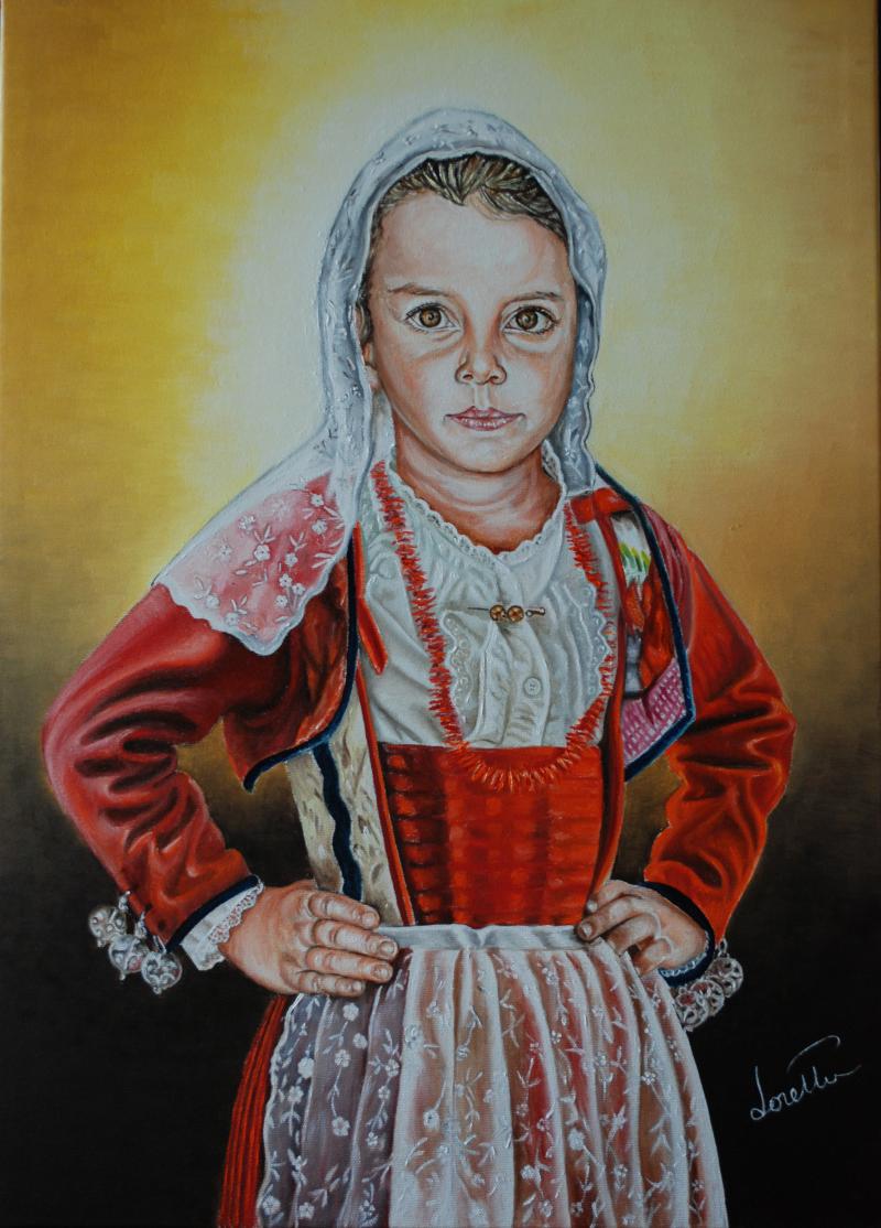 Bambina col costume di Villanova Monteleone (ritratto)