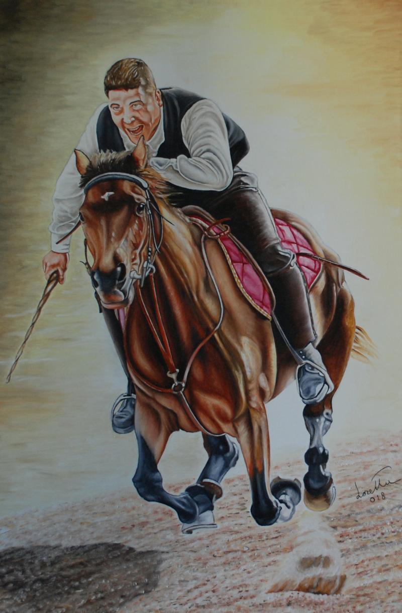 A cavallo in corsa