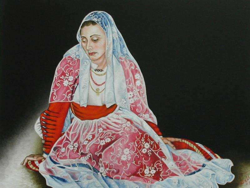 Donna col costume di Villanova (ritratto)