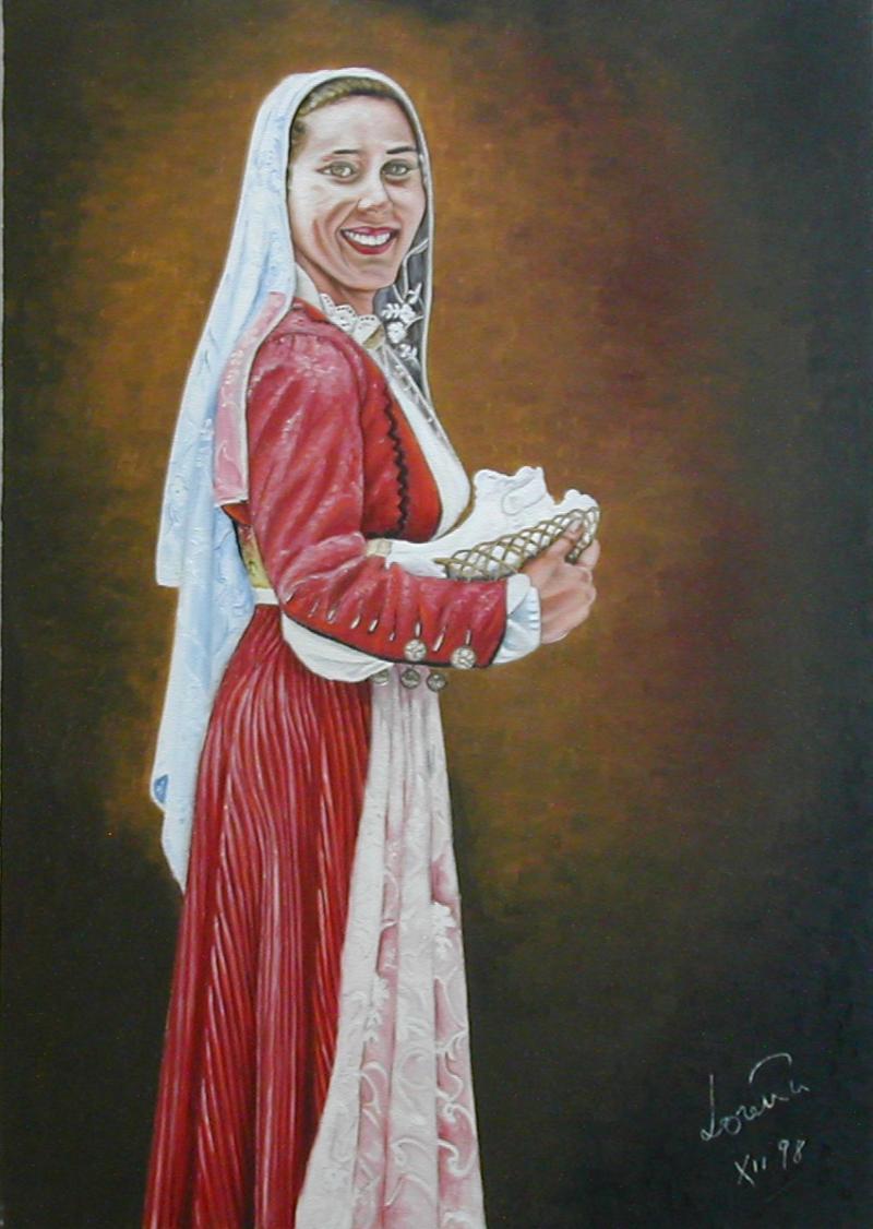Giovane con il costume di Villanova Mont.( ritratto)
