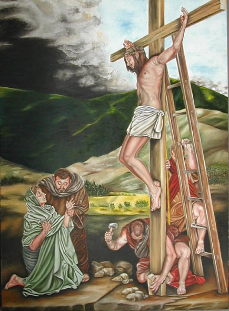 Il Cristo in croce. Via Matris - Chiesa di Cristo Re - Ploaghe